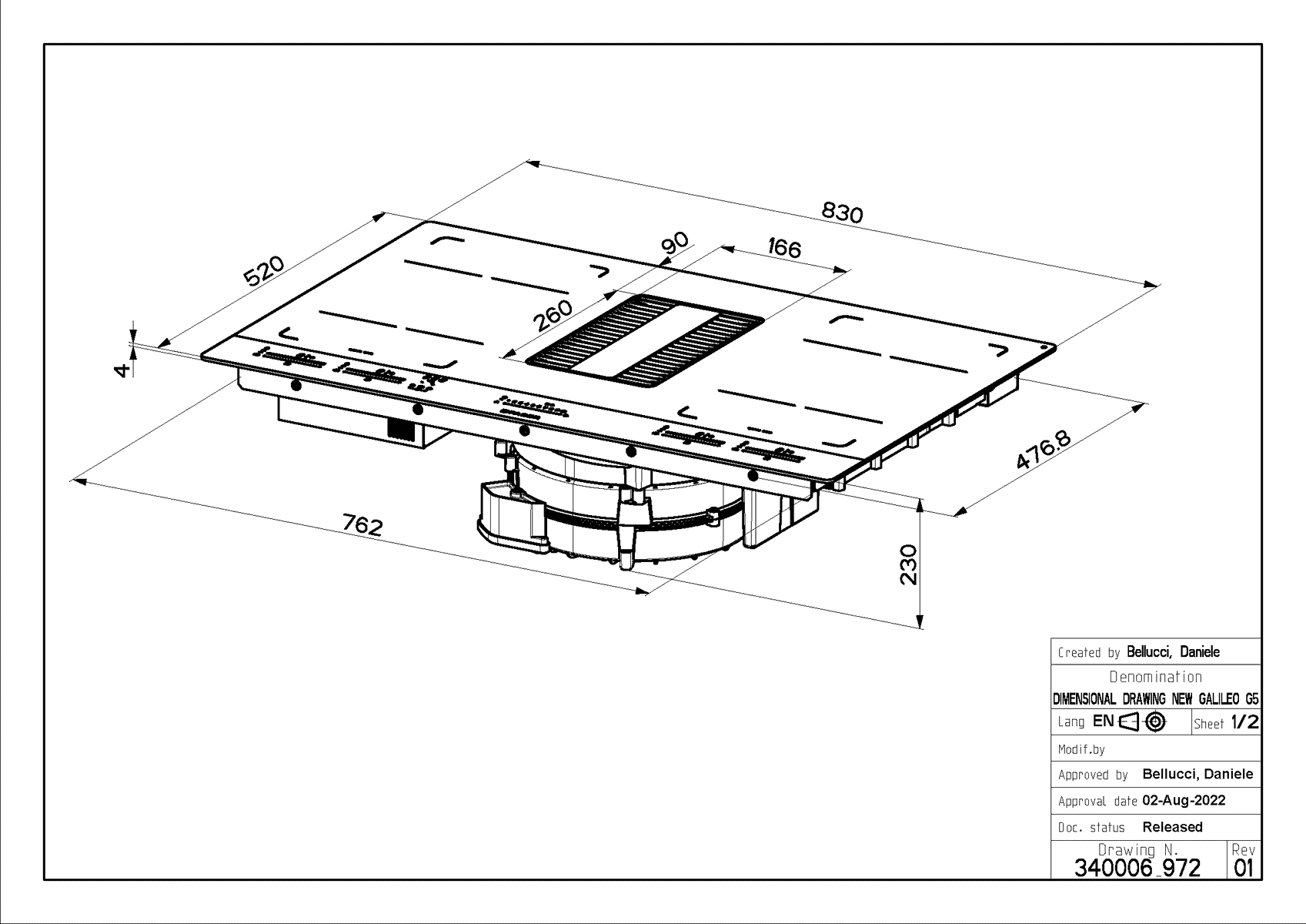 Faber Galileo Glass HE Venting Hob - Image 6