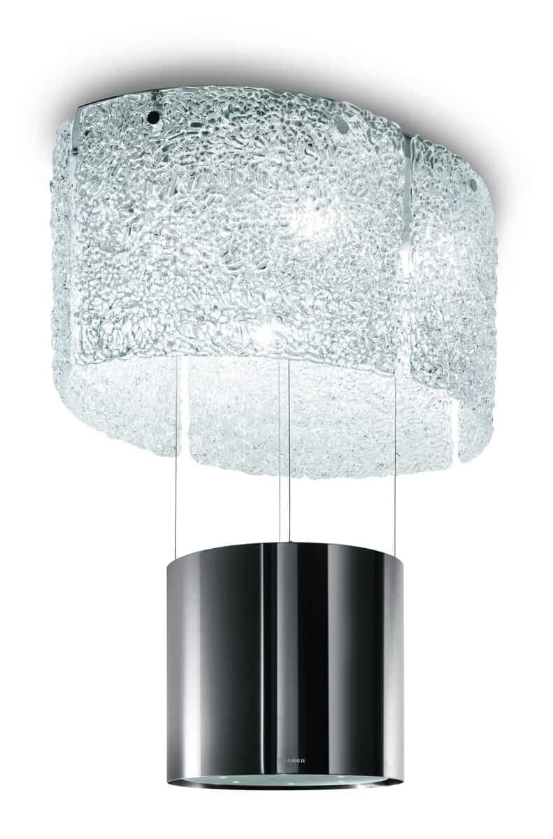 Faber Nest Plus 41cm Stainless Steel and Glass Island Hood